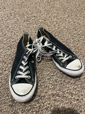 Converse Black and White Low-Top Canvas Sneakers